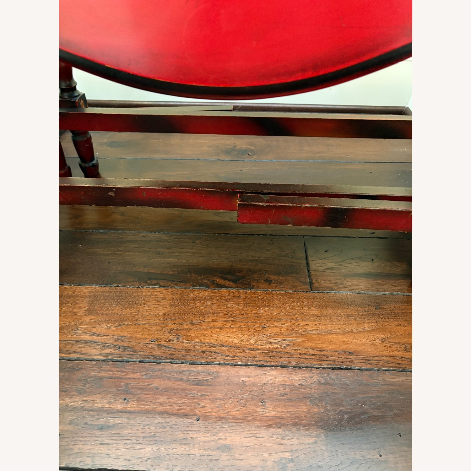 Antique Red Gateleg Drop-leaf Table - image-6