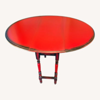 Antique Red Gateleg Drop-leaf Table