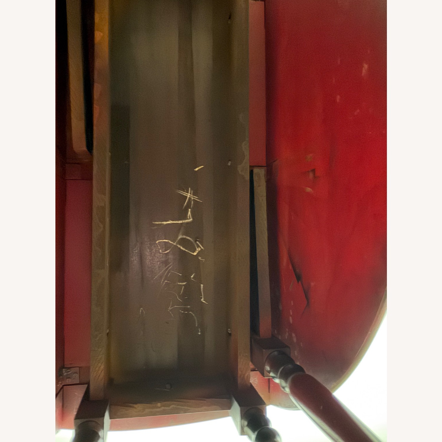 Antique Red Gateleg Drop-leaf Table - image-10