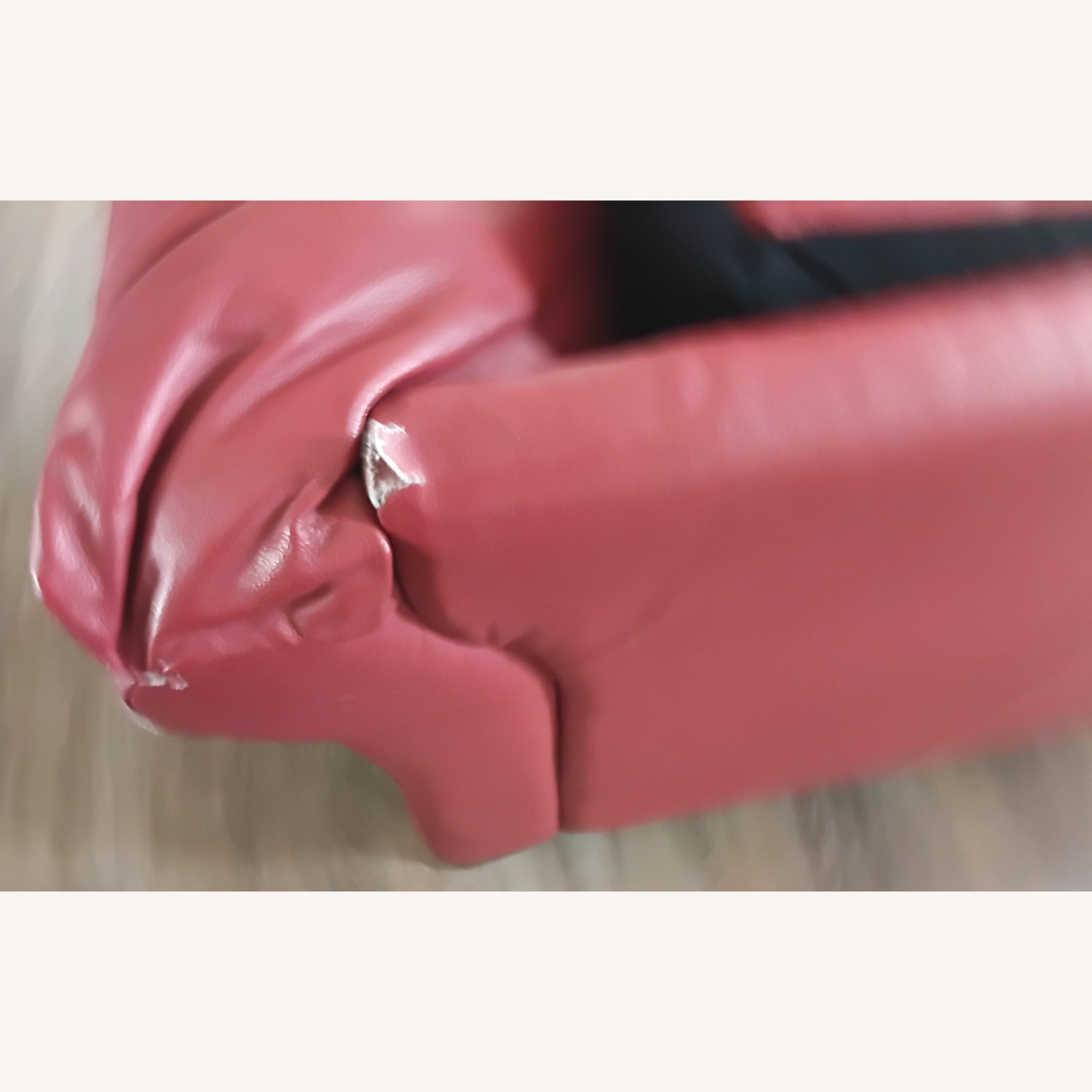 ItalModern Red Leather 2 Seater Sofa - image-2