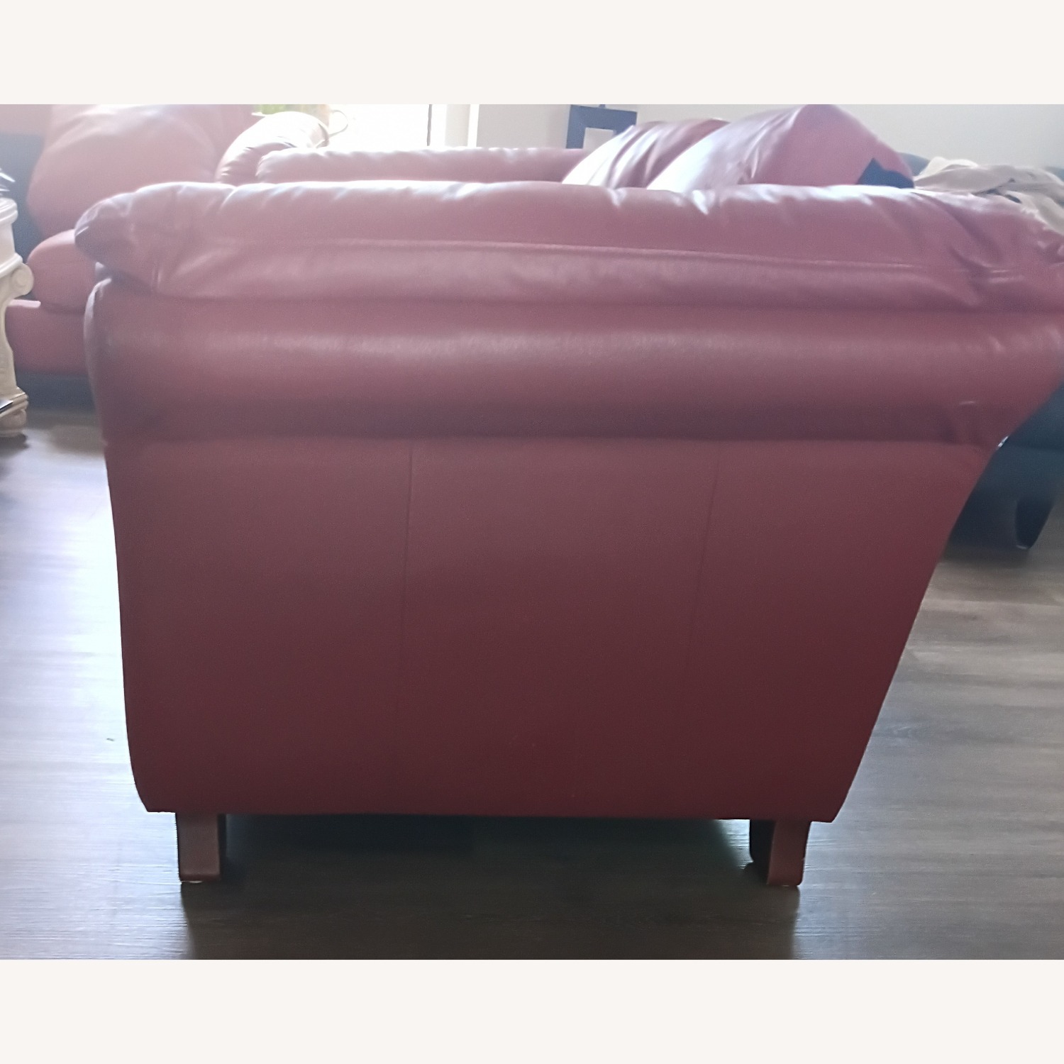 ItalModern Red Leather 2 Seater Sofa - image-5