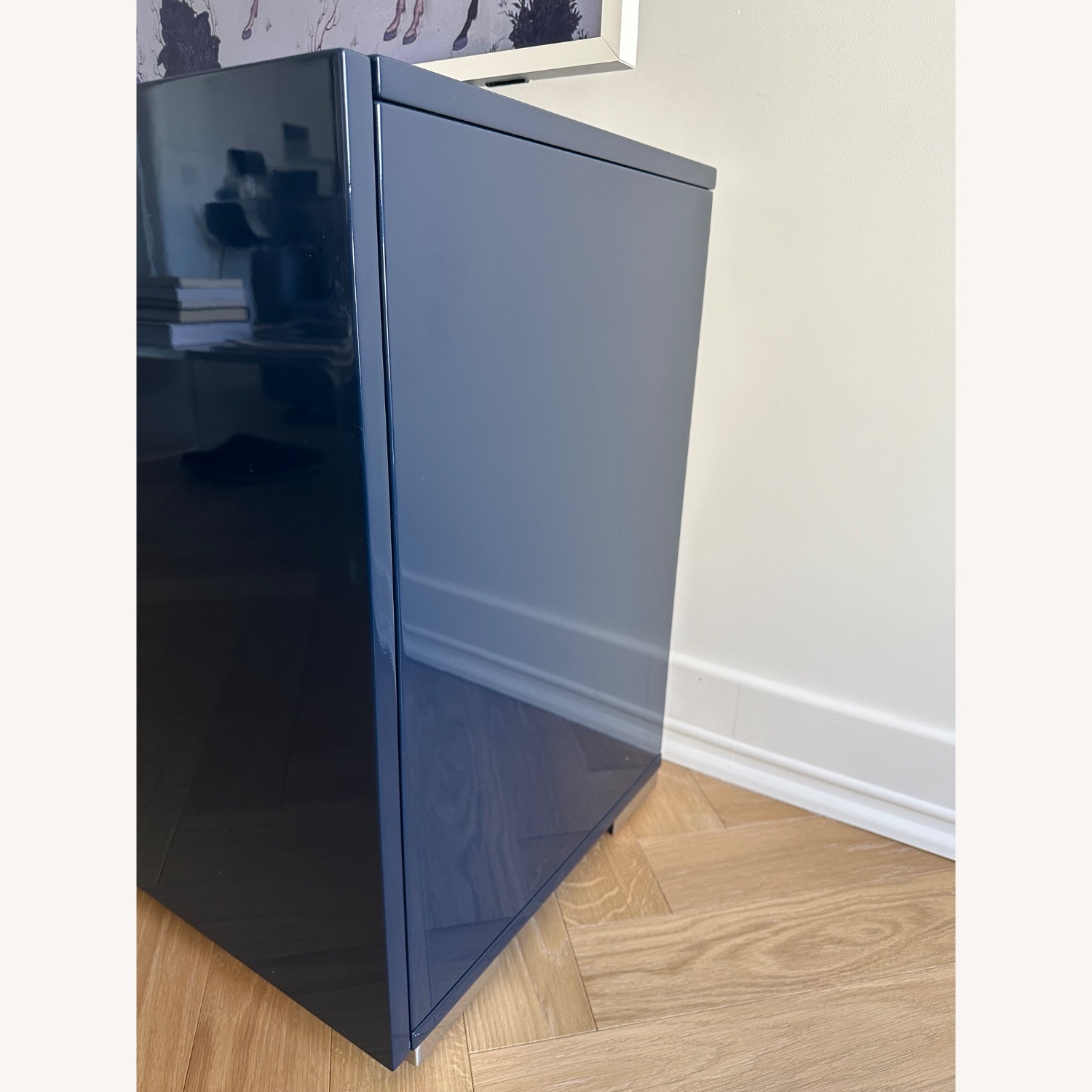 CB2 Fuel Blue Wood Sideboard - image-3