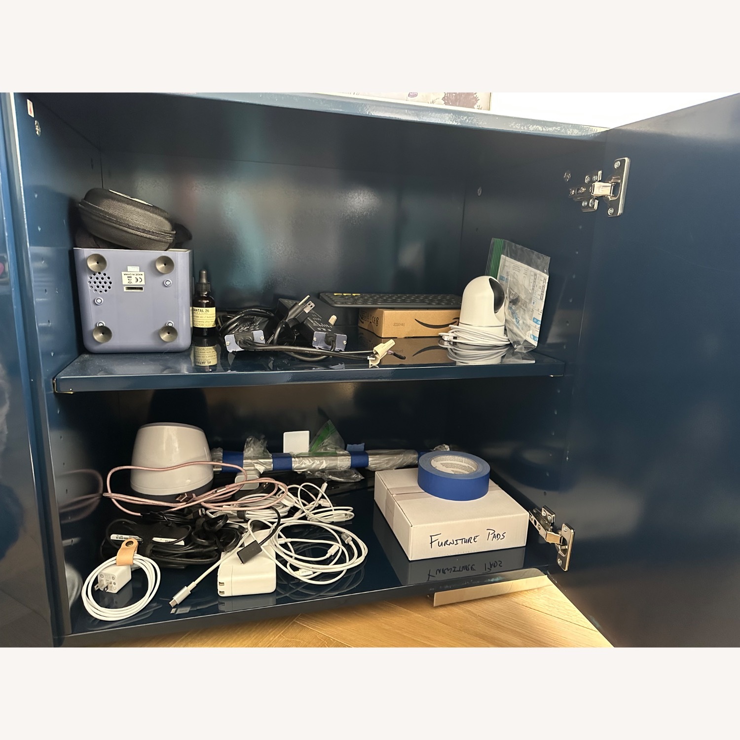 CB2 Fuel Blue Wood Sideboard - image-8