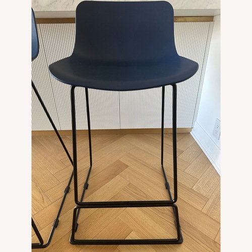 Used Article Anco Blue Plastic Stools for sale on AptDeco
