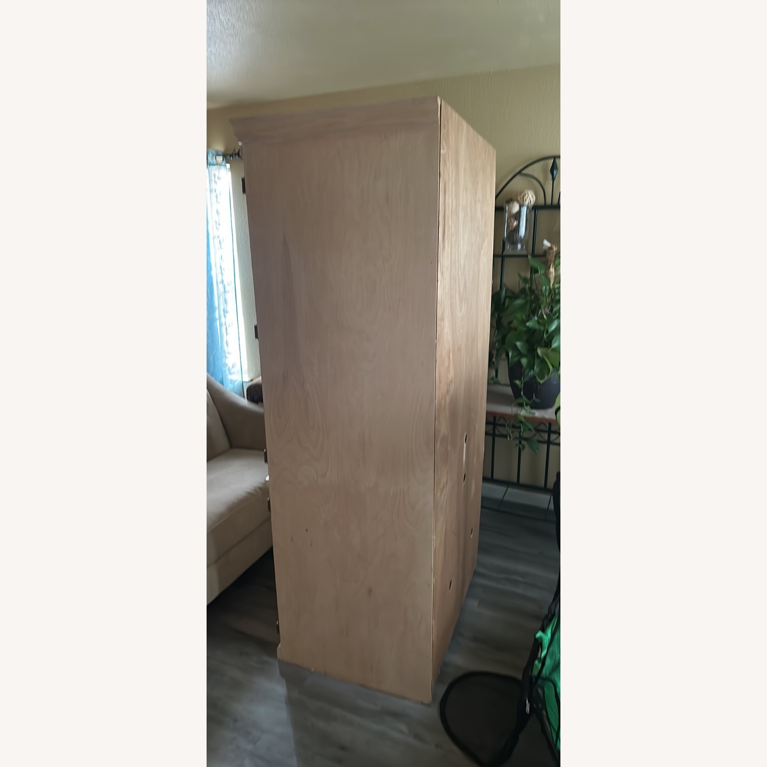 Wayfair Light Brown Wood Armoire - image-5