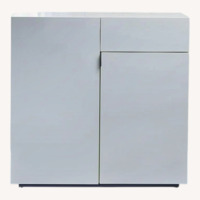 CB2 Swig White Lacquer Bar Storage