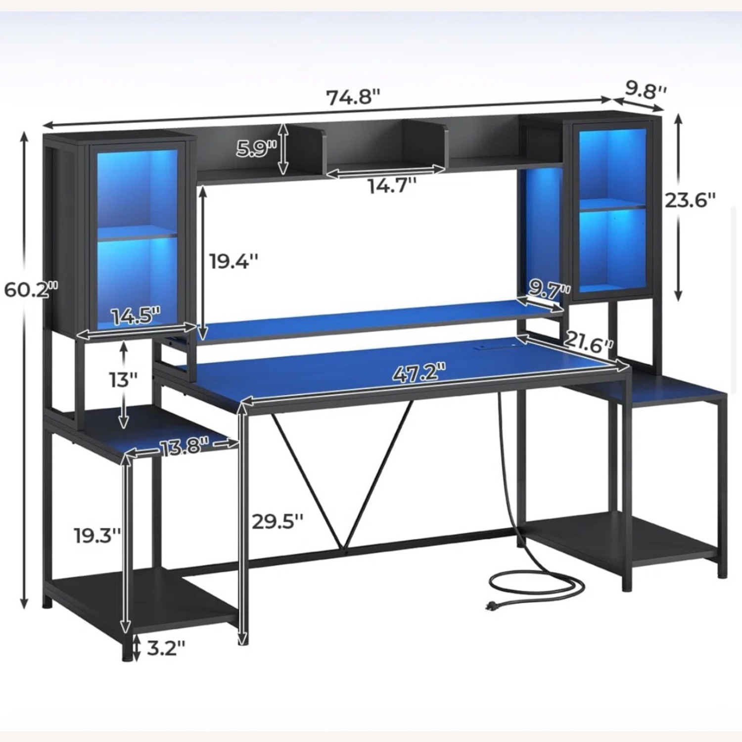 Black Wood Desk - image-2