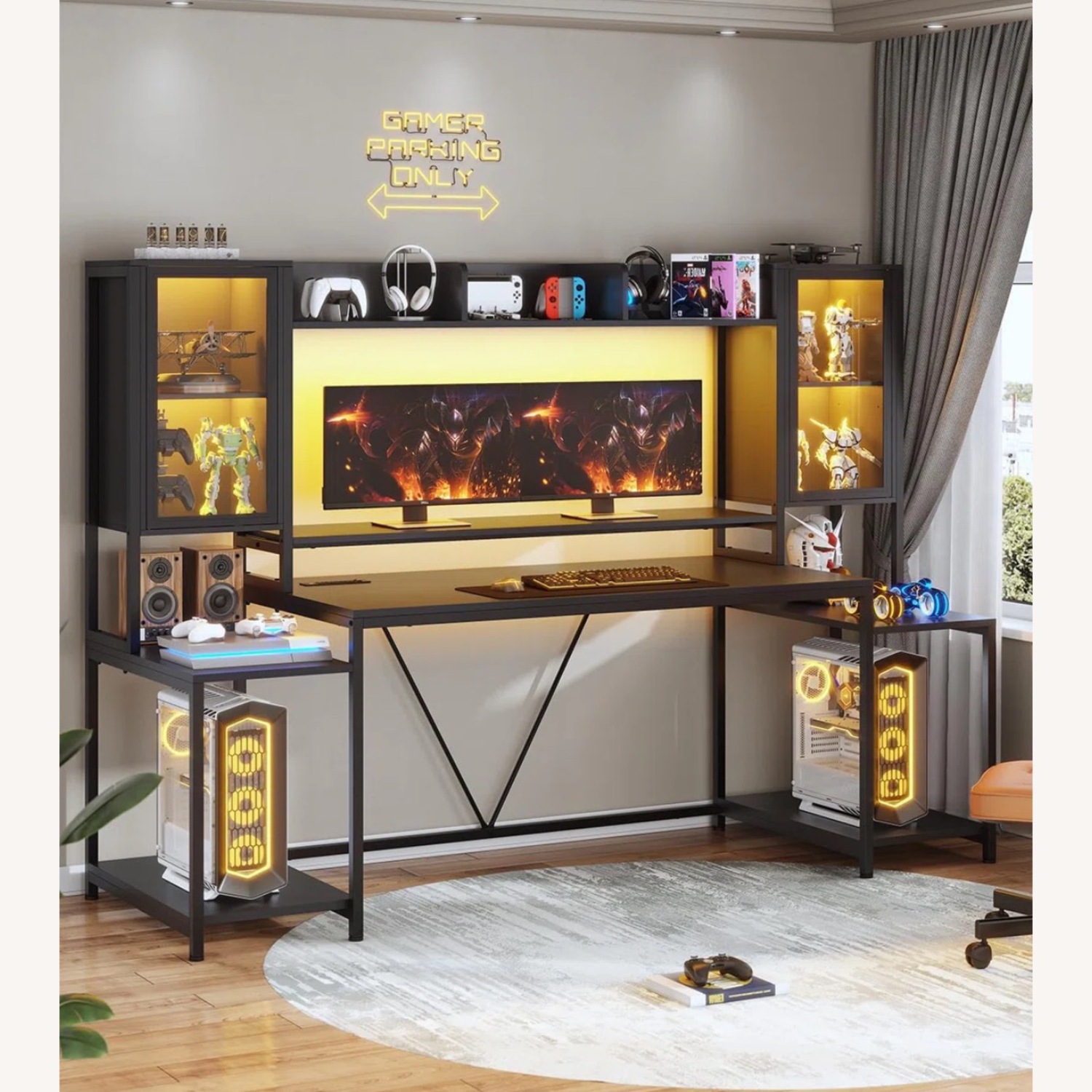 Black Wood Desk - image-1