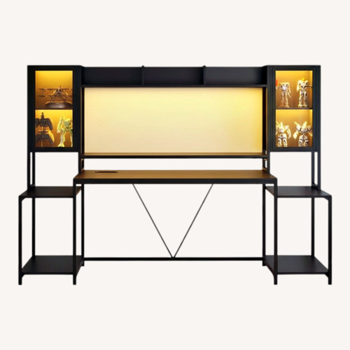 Used Black Wood Desk for sale on AptDeco