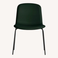 Design Within Reach Bacco Green Leather Dining Chairs