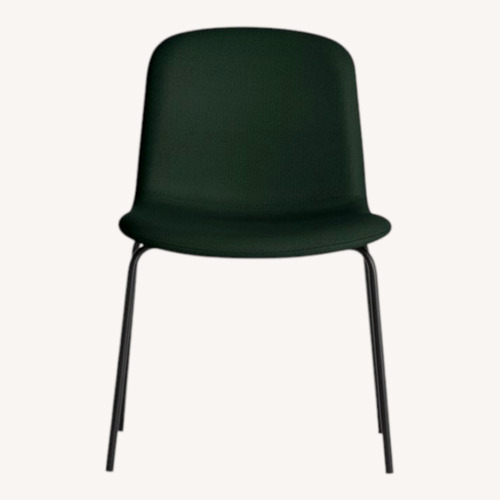 Used Design Within Reach Bacco Green Leather Dining Chairs for sale on AptDeco