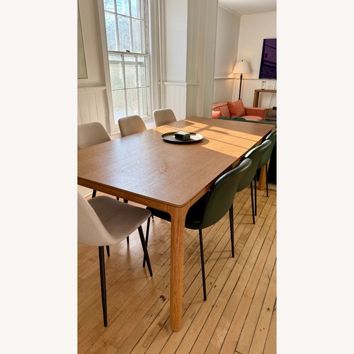 Used Design Within Reach Bacco Green Leather Dining Chairs for sale on AptDeco