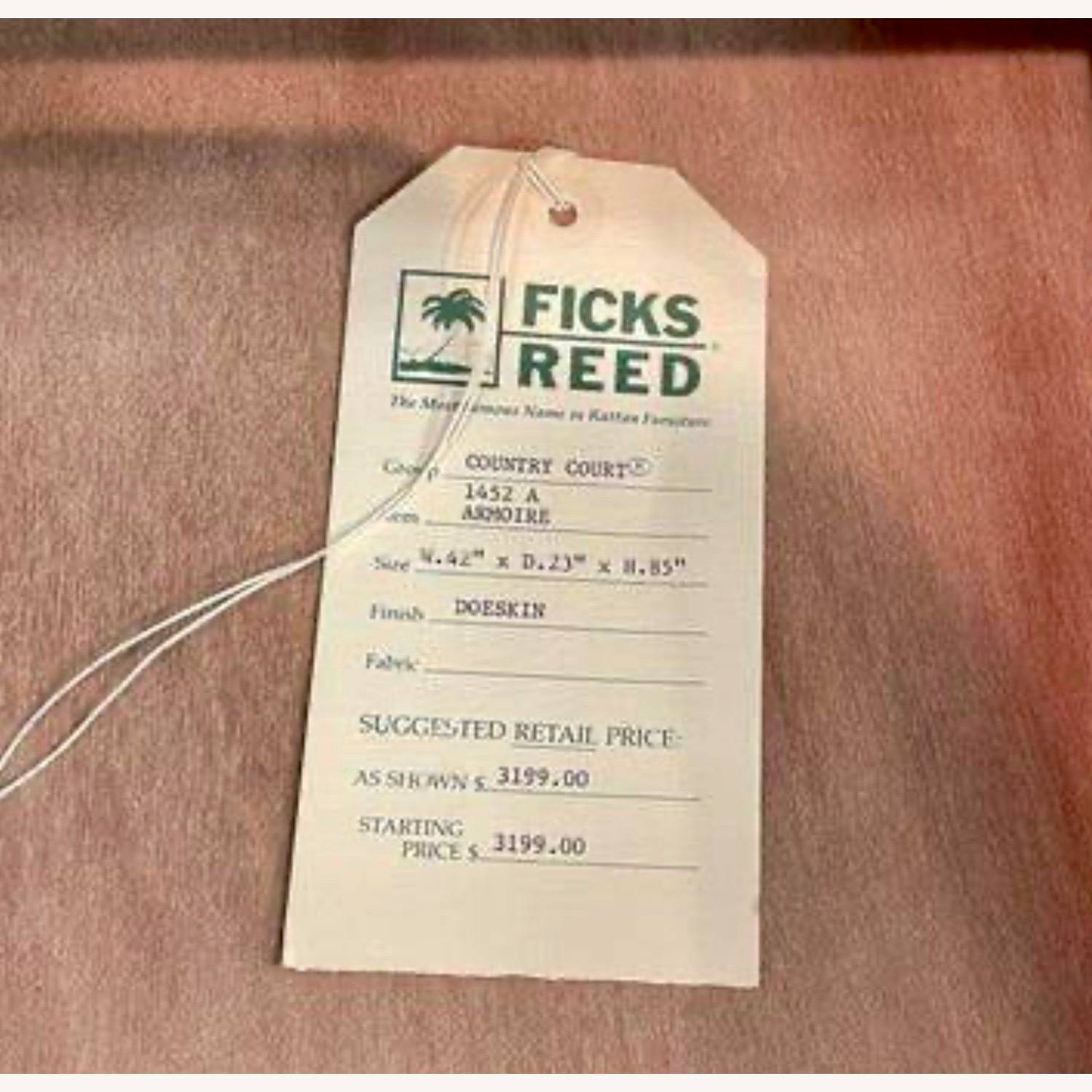 Rare Ficks Reed Rattan Armoire / TV / Bar Cabinet - image-11