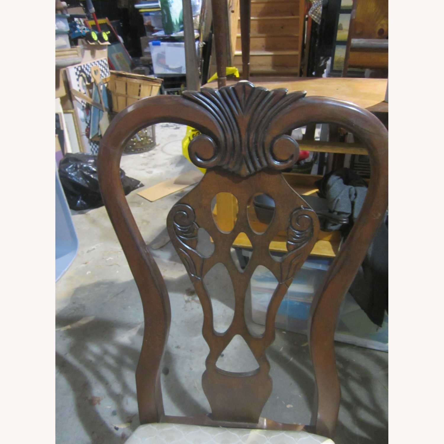 Vintage/Antique Dark Brown Dining Chairs - image-9