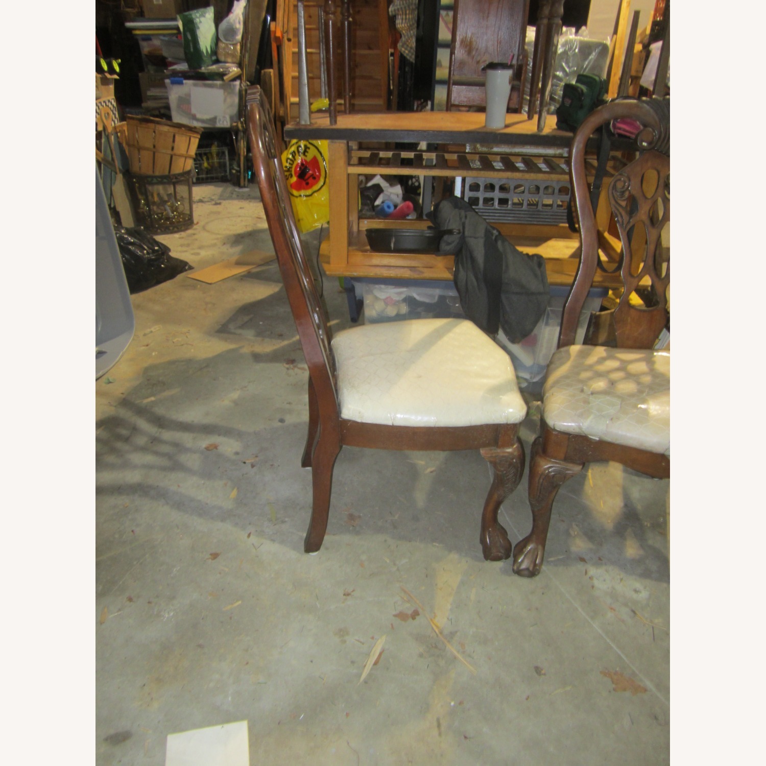 Vintage/Antique Dark Brown Dining Chairs - image-7