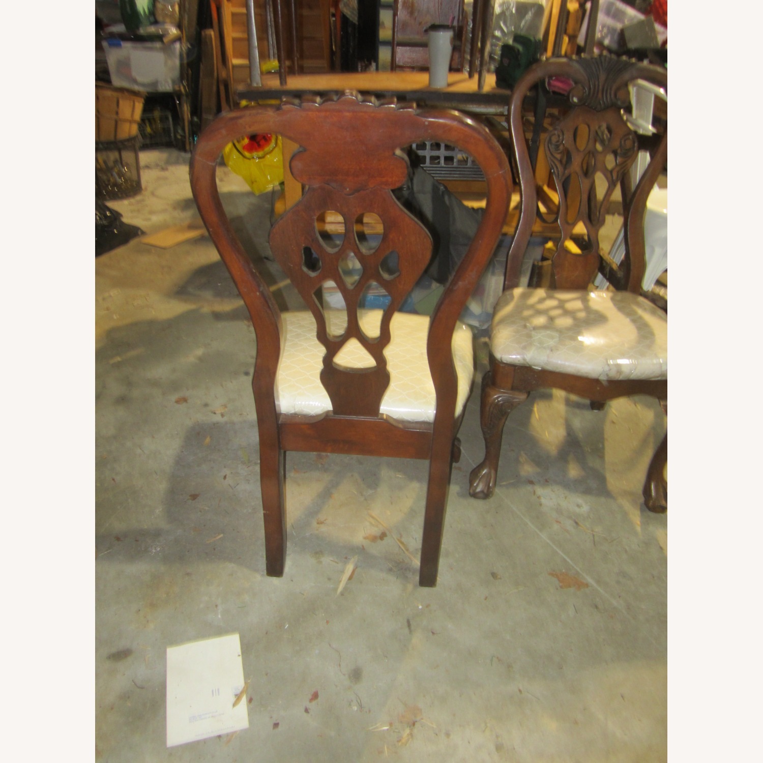 Vintage/Antique Dark Brown Dining Chairs - image-8