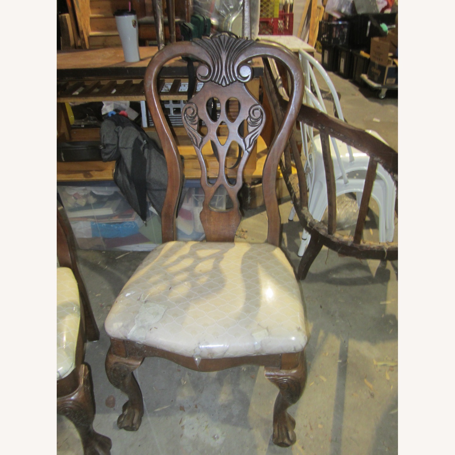 Vintage/Antique Dark Brown Dining Chairs - image-2