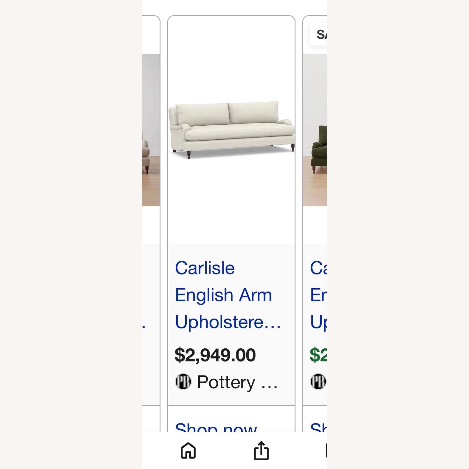 Pottery Barn Carlisle Couch in Pristine Condition - image-1