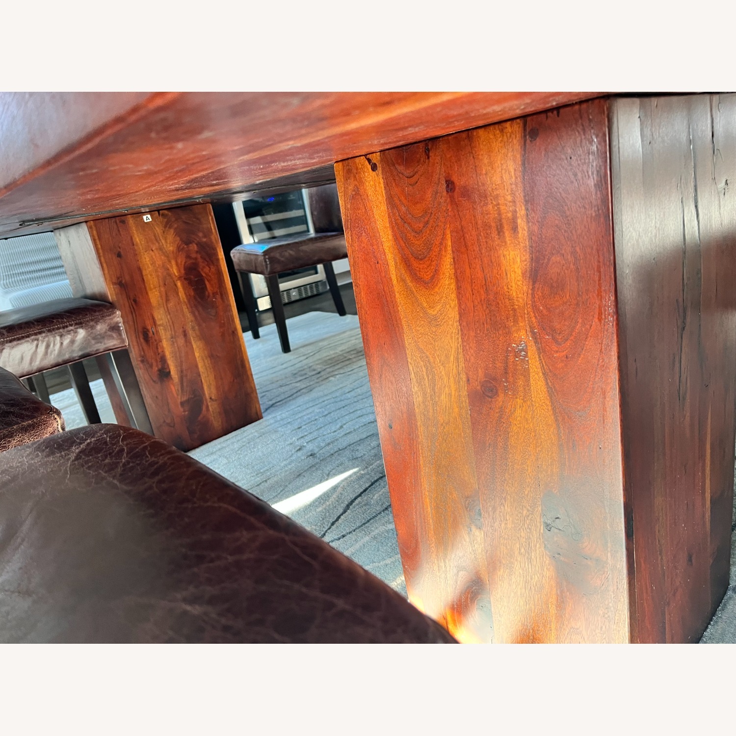 Arhaus Dark Brown Wood Dining Set - image-3