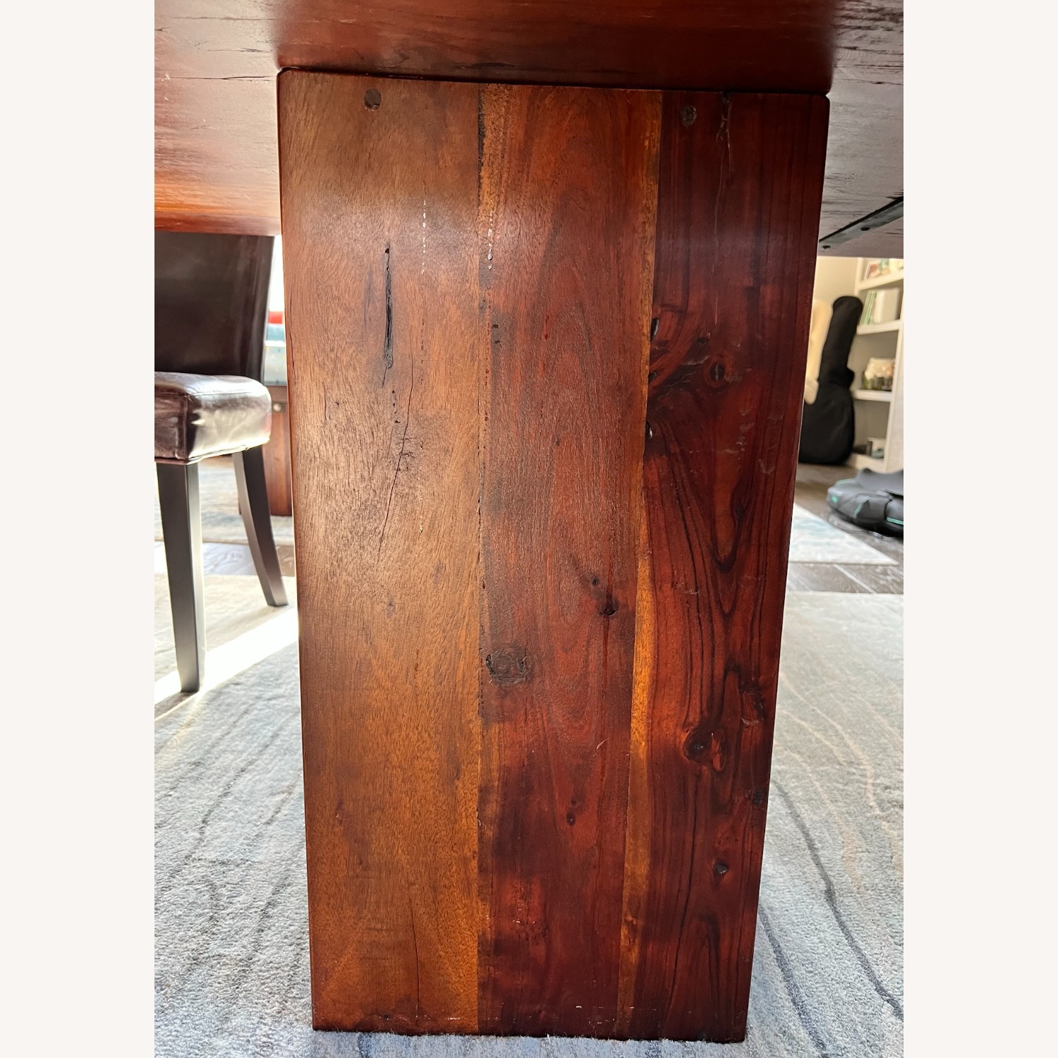 Arhaus Dark Brown Wood Dining Set - image-2