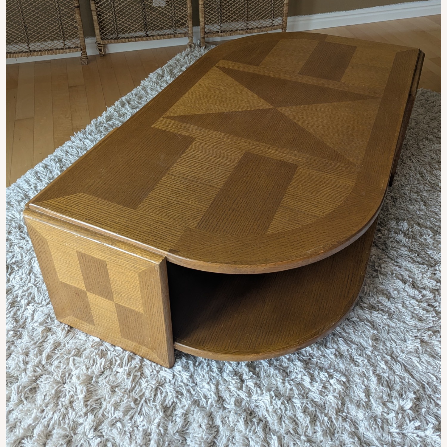 Universal Furniture Oak Parquetry Coffee Table - image-6