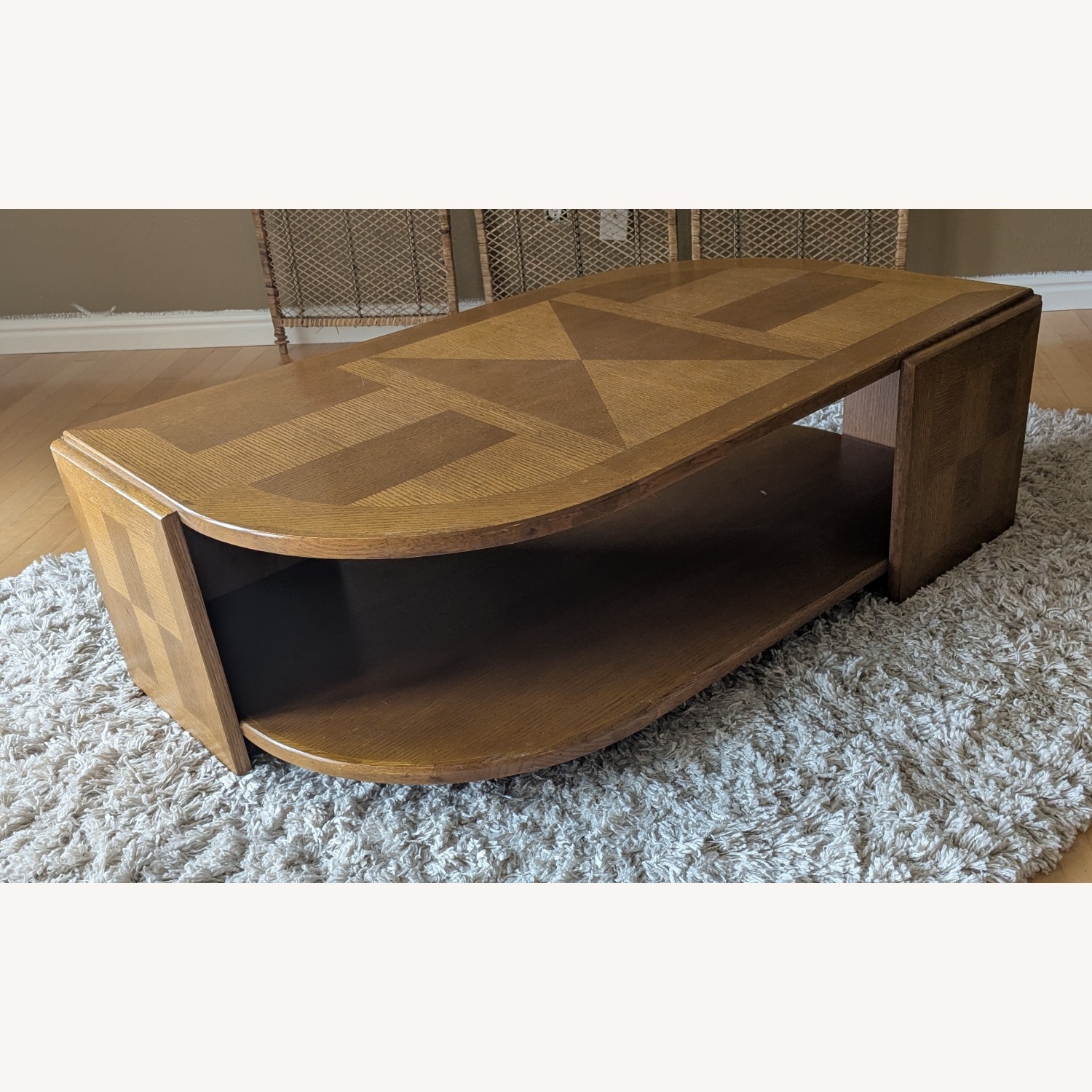 Universal Furniture Oak Parquetry Coffee Table - image-1