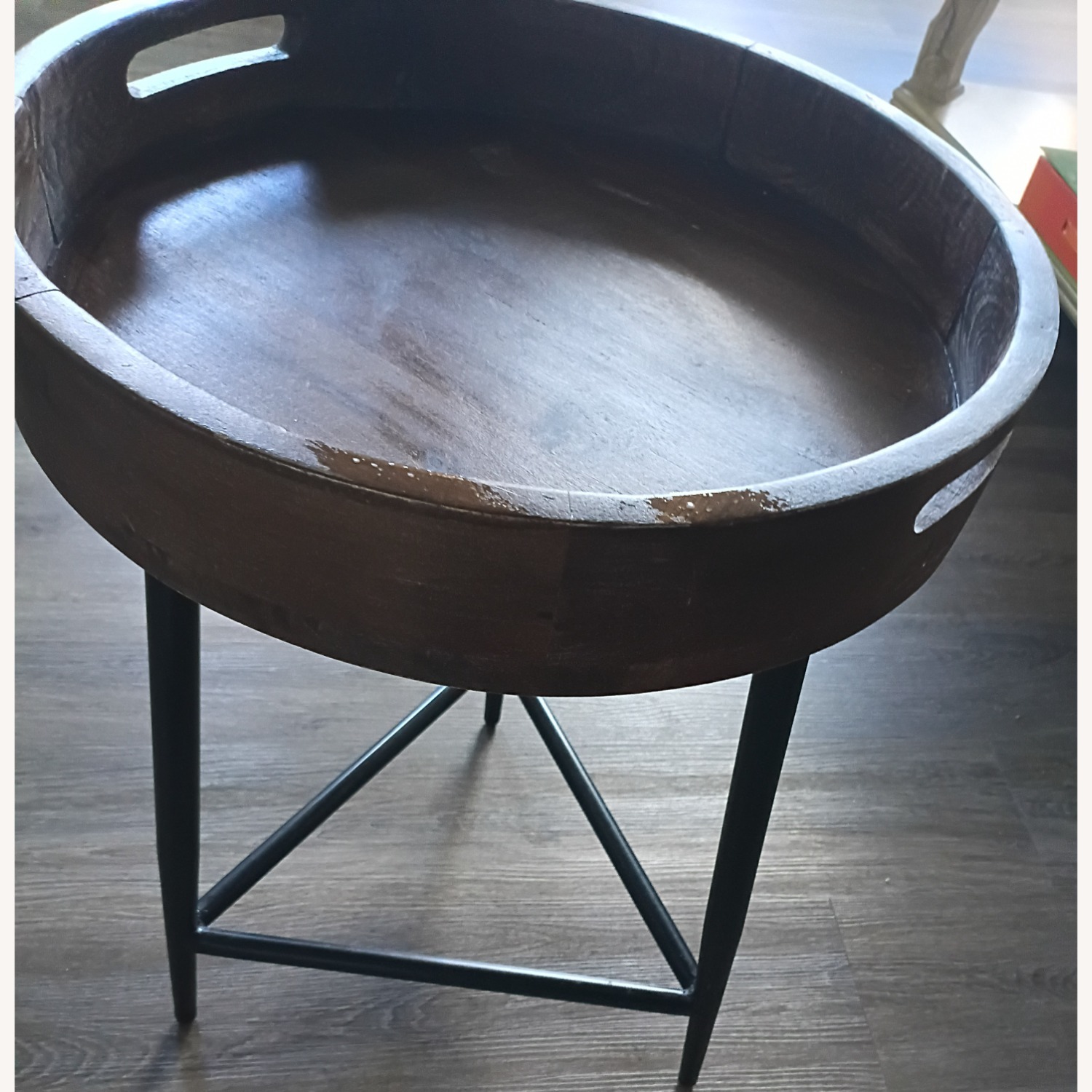 Brown Wood Side Table - image-1