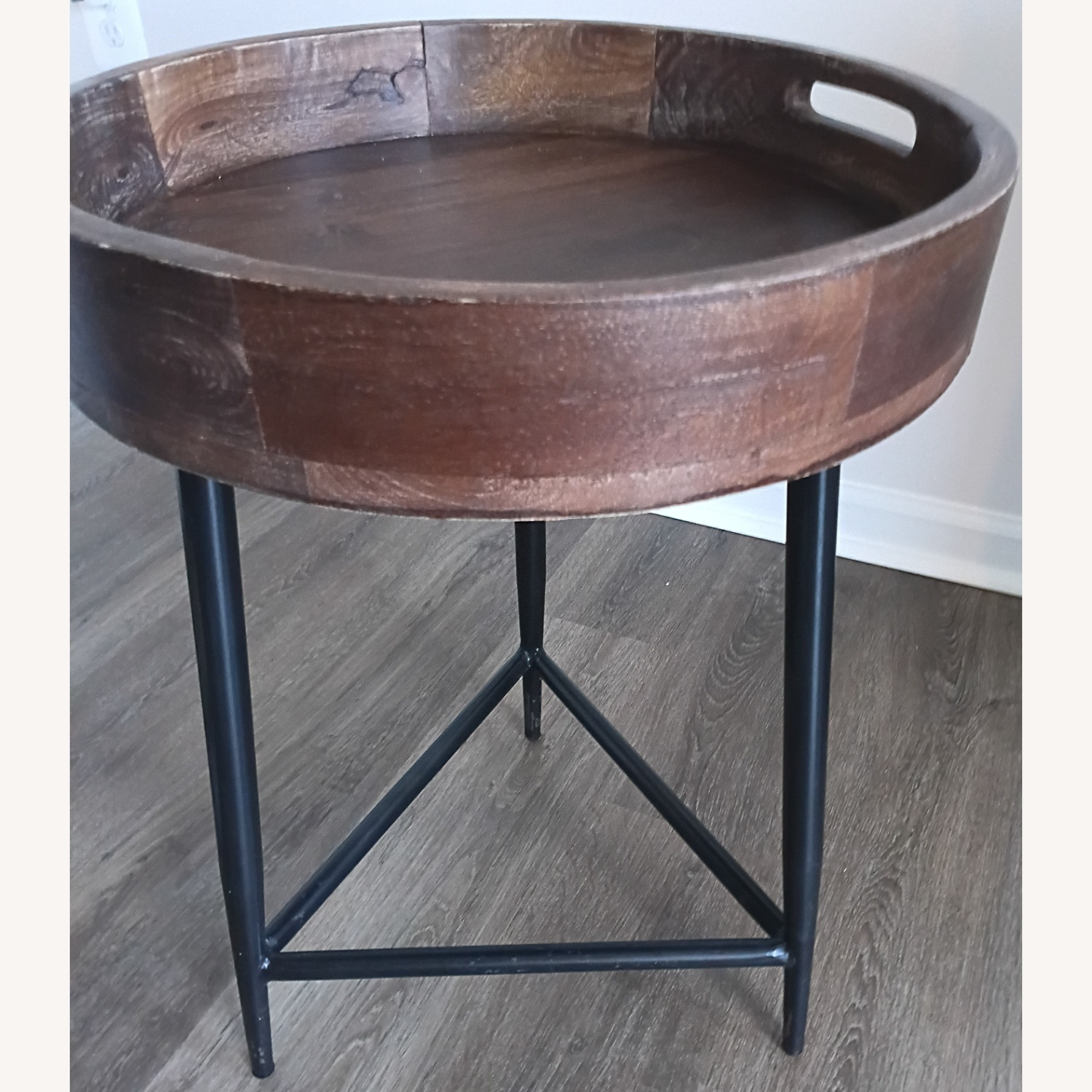 Brown Wood Side Table - image-3