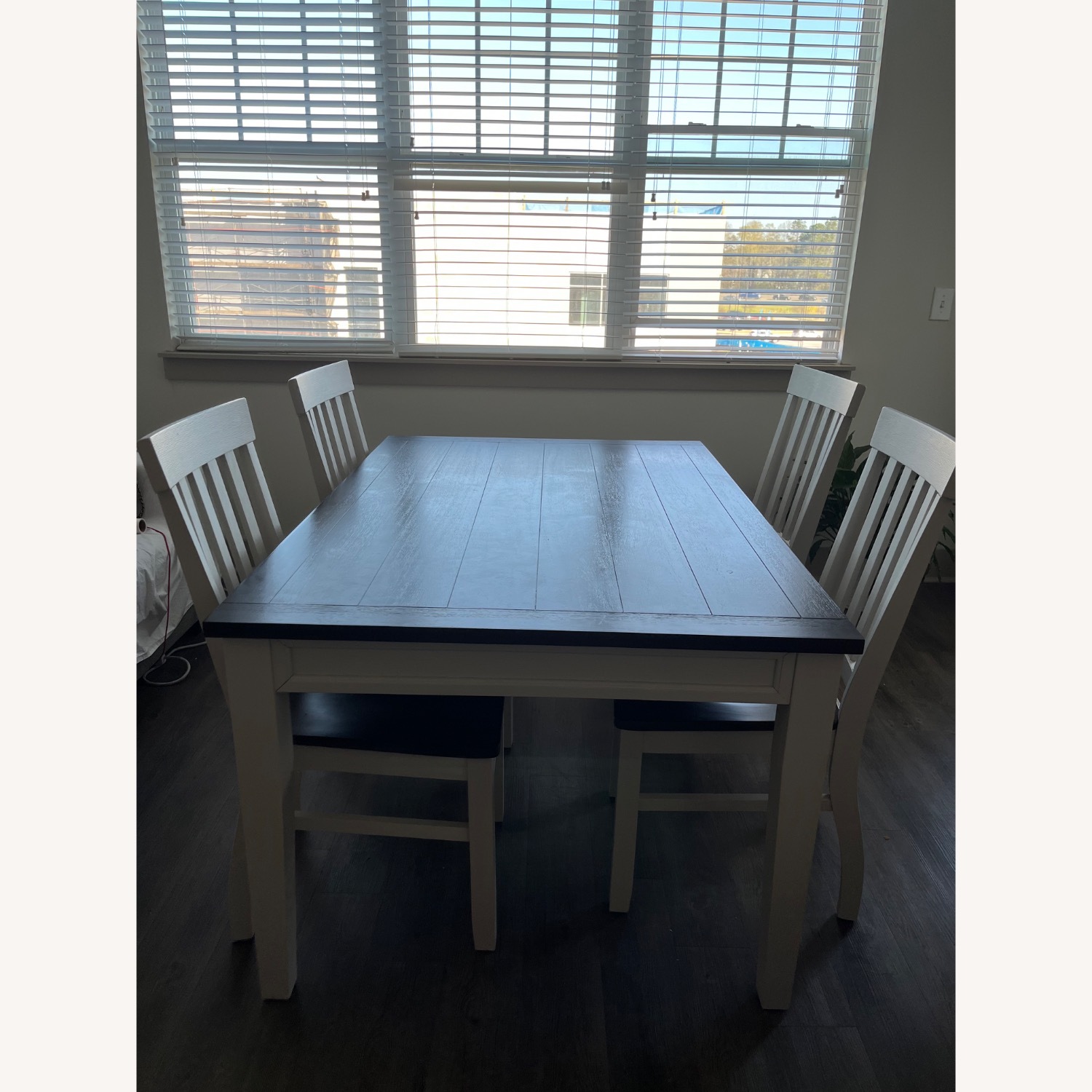 Farmhouse Furniture Dark Brown Wood Dining Sets - image-5