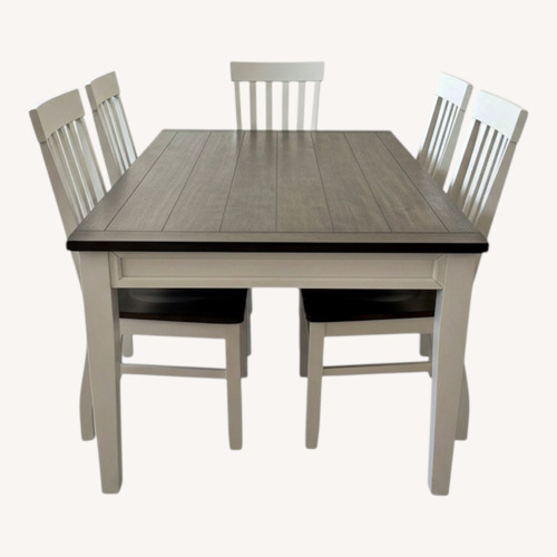 Used Farmhouse Furniture Dark Brown Wood Dining Sets for sale on AptDeco