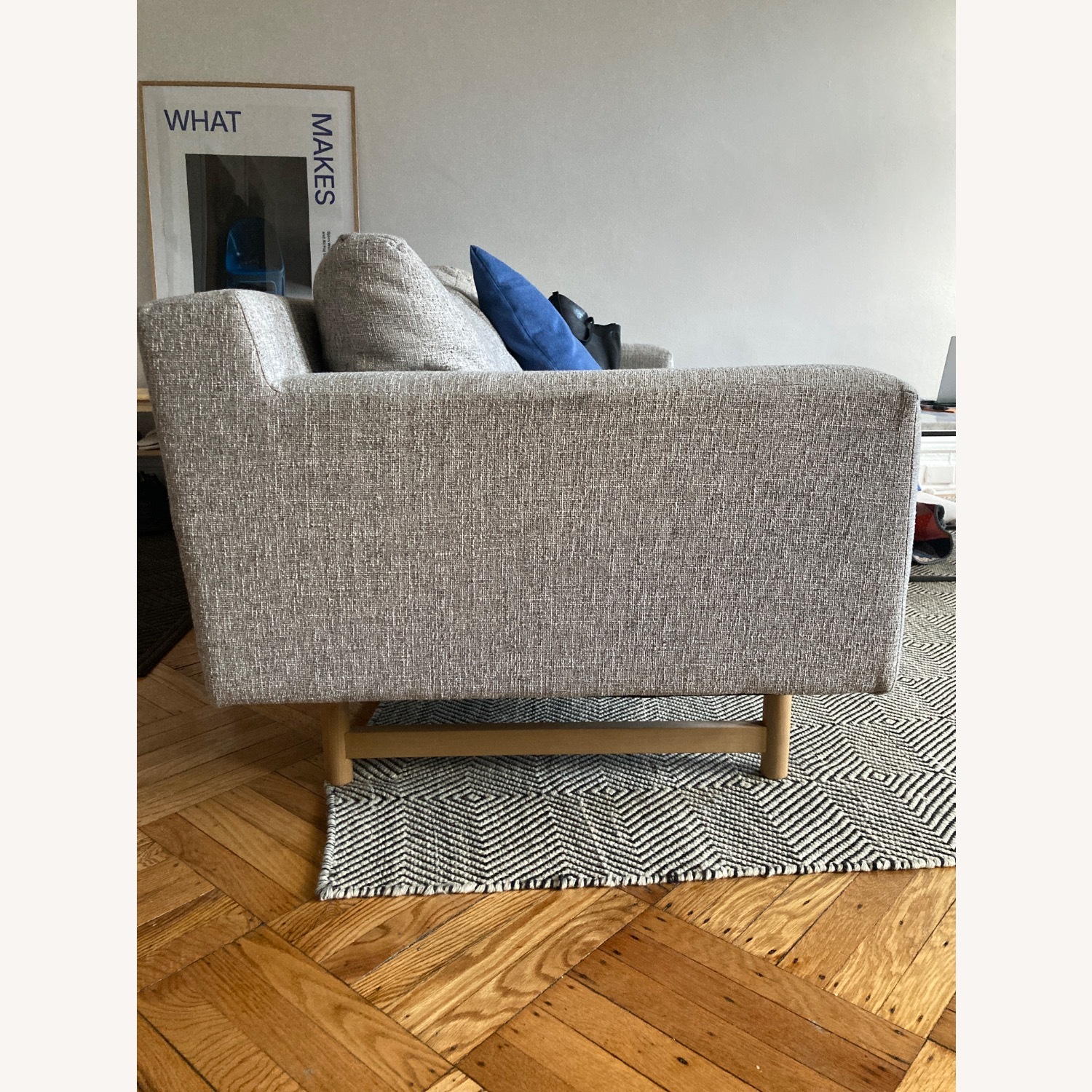 West Elm Eddy Light Gray Fabric 3+ Seater Sofa - image-2