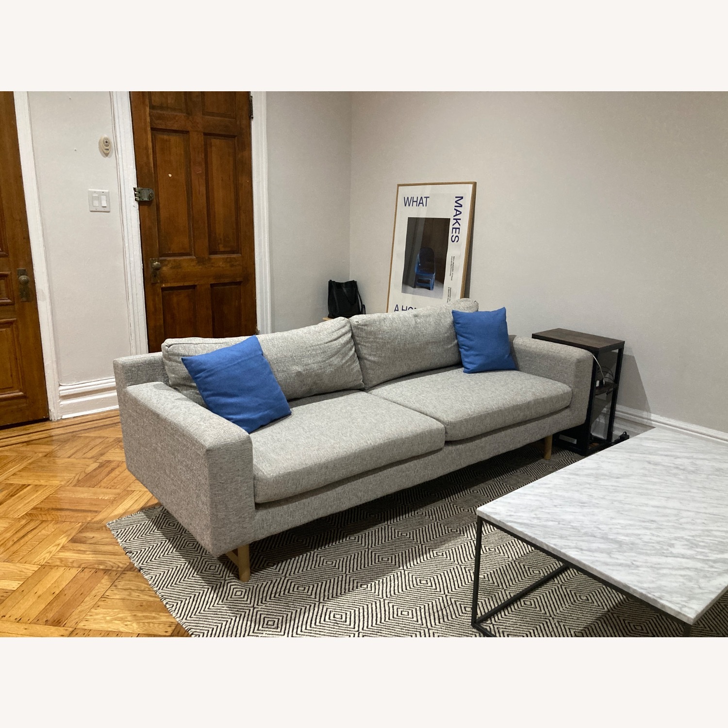 West Elm Eddy Light Gray Fabric 3+ Seater Sofa - image-1