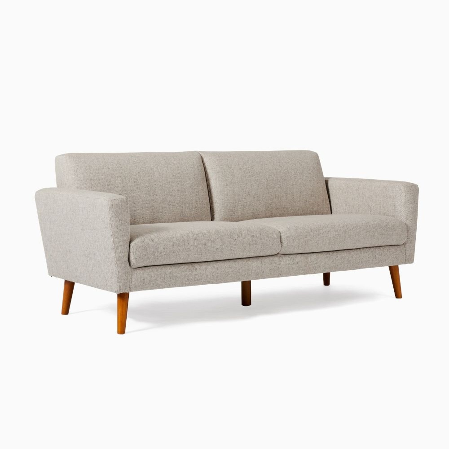West Elm Light Gray Fabric 2 Seater Sofa - image-5