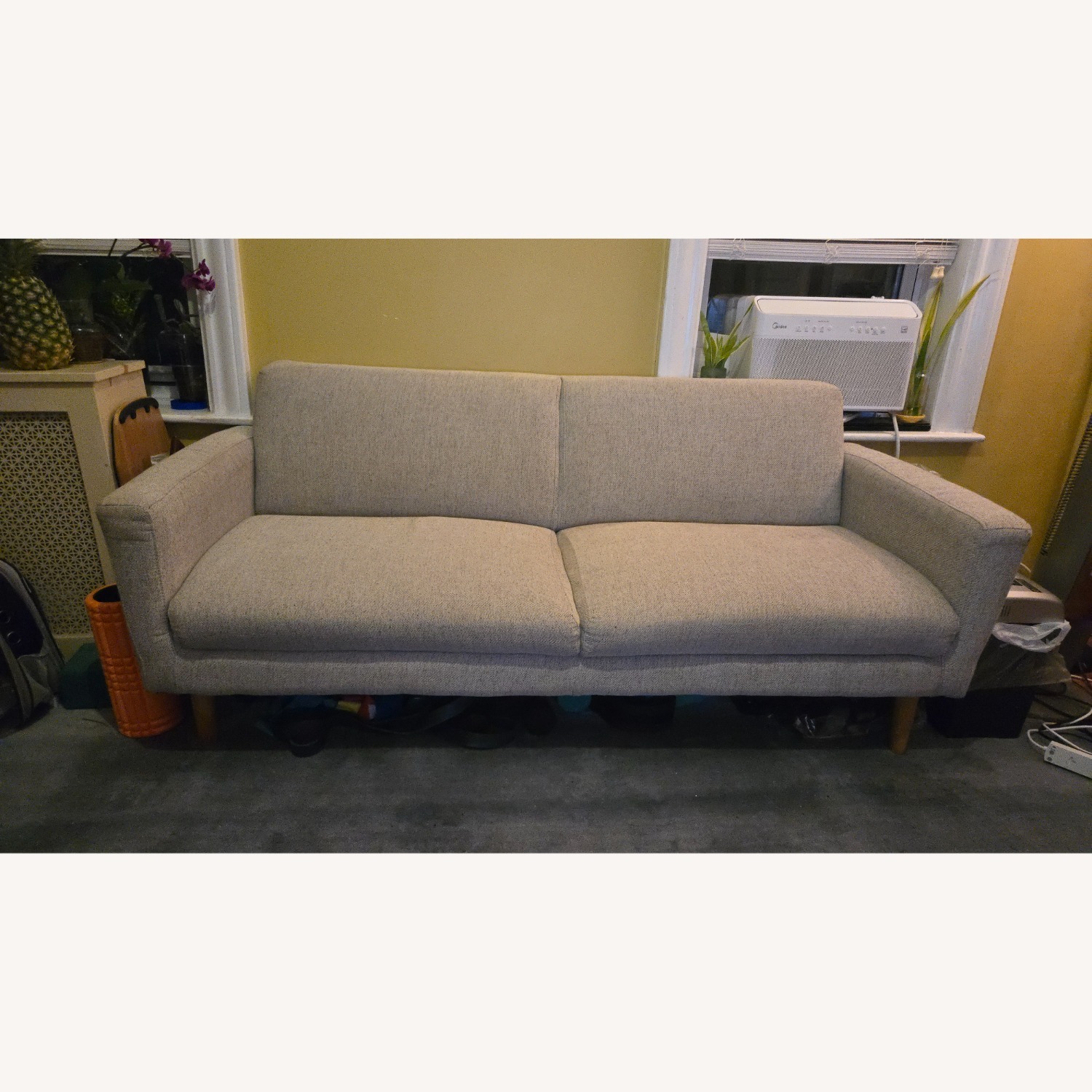 West Elm Light Gray Fabric 2 Seater Sofa - image-3