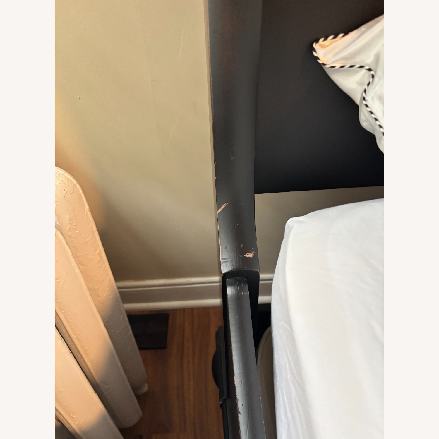 Ethan Allen Black Wood Queen Bed - image-4