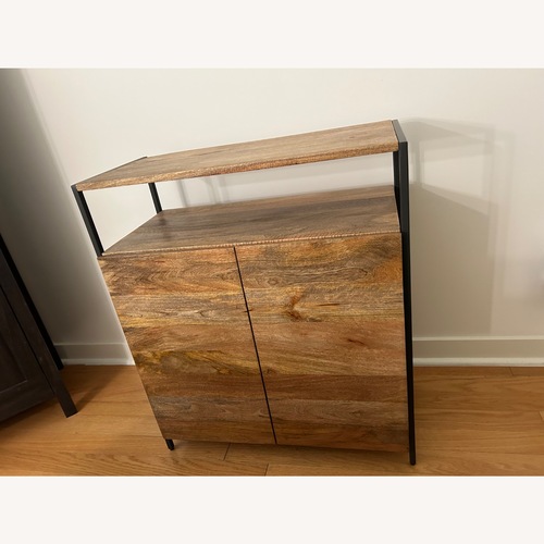 Used West Elm Industrial Cabinet Mango Wood for sale on AptDeco