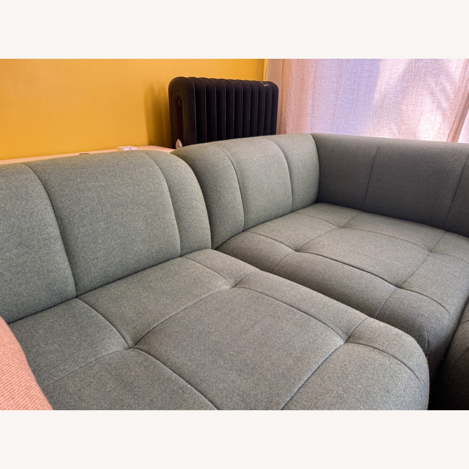 Hay Quilton Green Fabric 3+ Piece Sectional - image-3