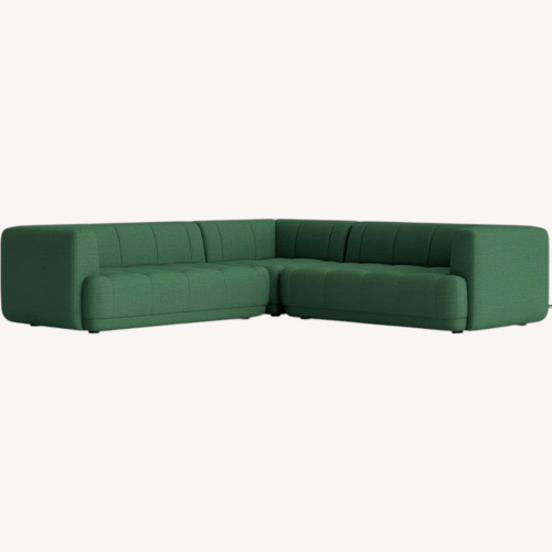 Used Hay Quilton Green Fabric 3+ Piece Sectional for sale on AptDeco