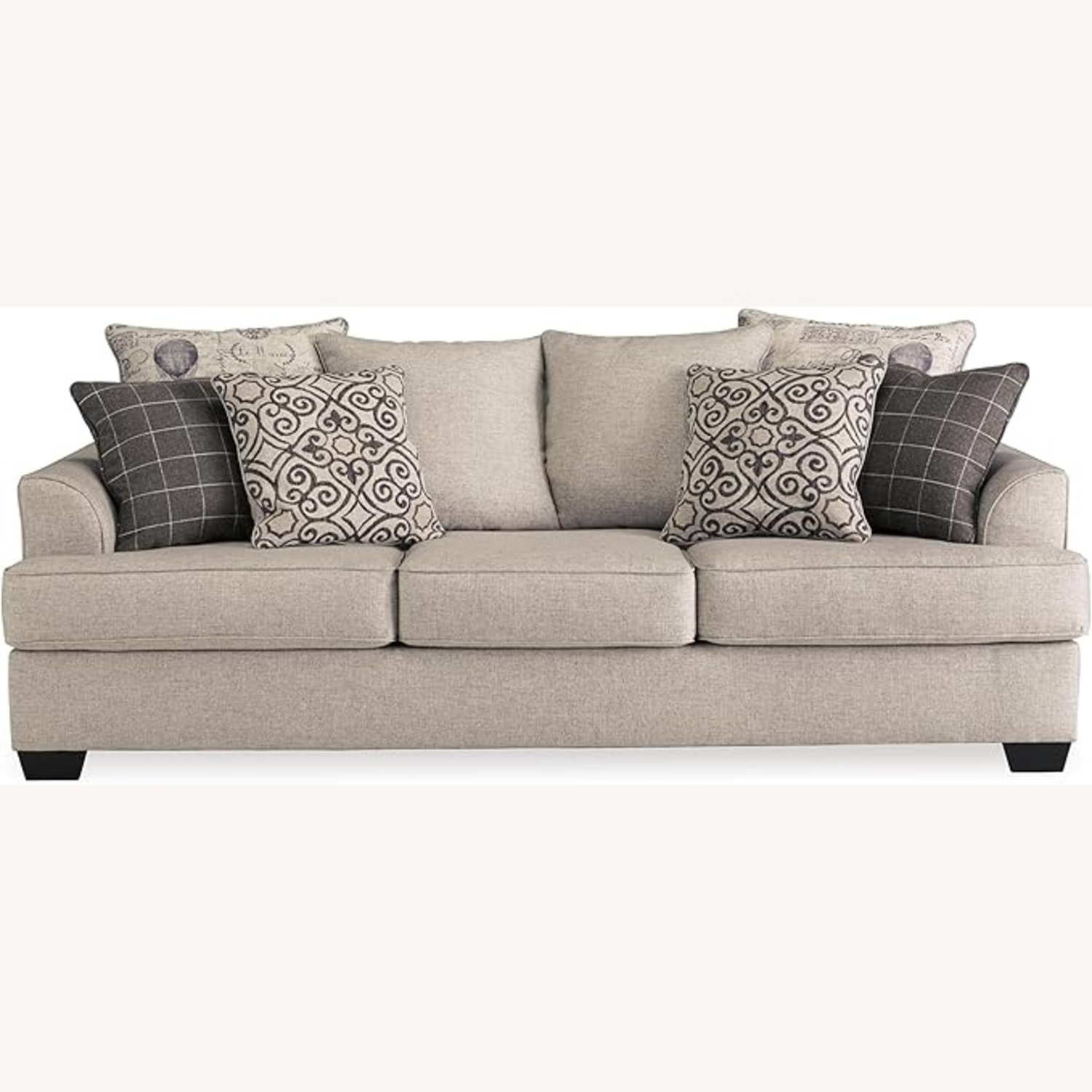  Ashley Velletri Chenille Stylish Sofa with 4 Accent Pillows - image-4