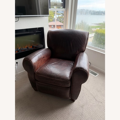 Used Vintage/Antique Dark Brown Leather Recliner for sale on AptDeco