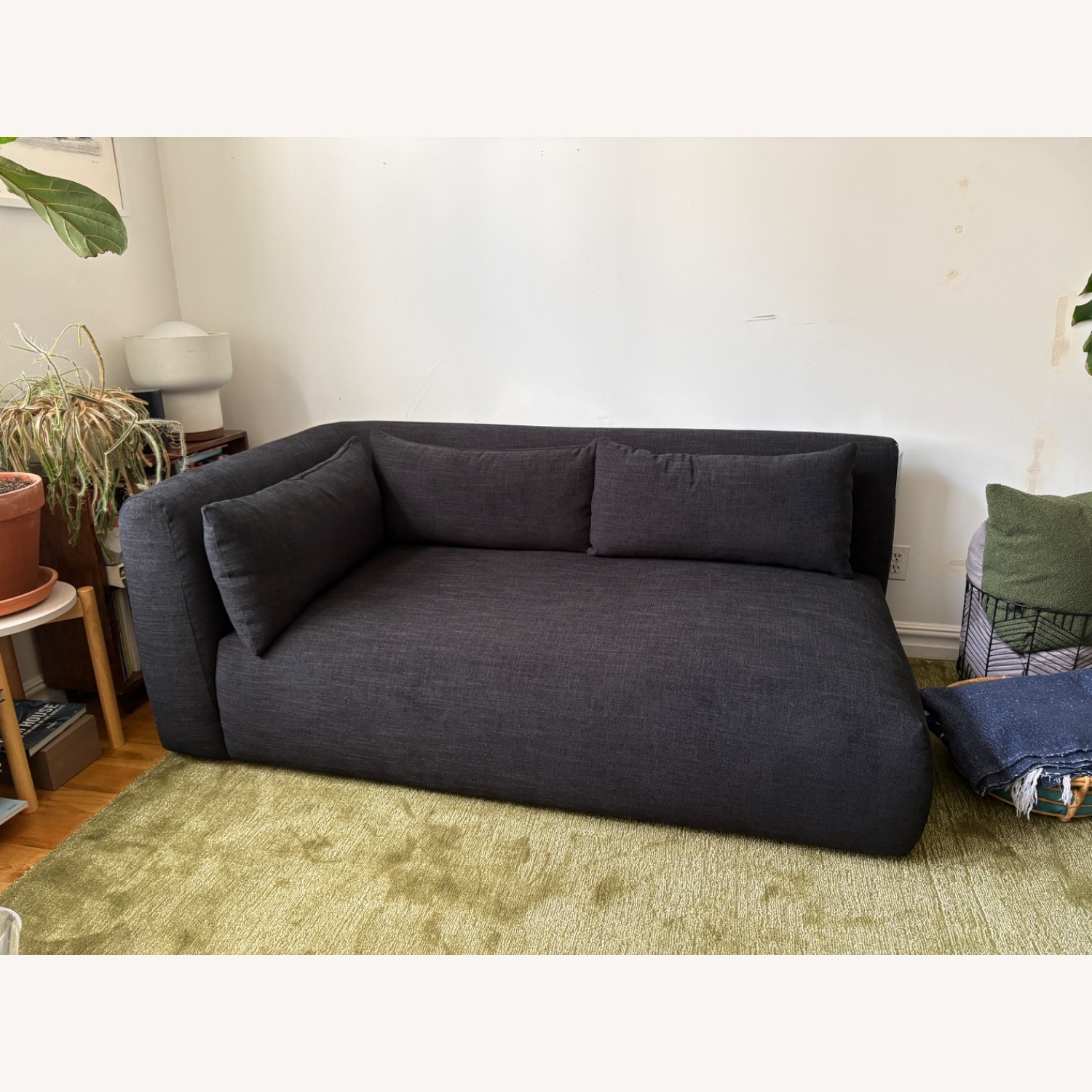 Joybird Carin Bumper Chaise - Milo Onyx - image-1