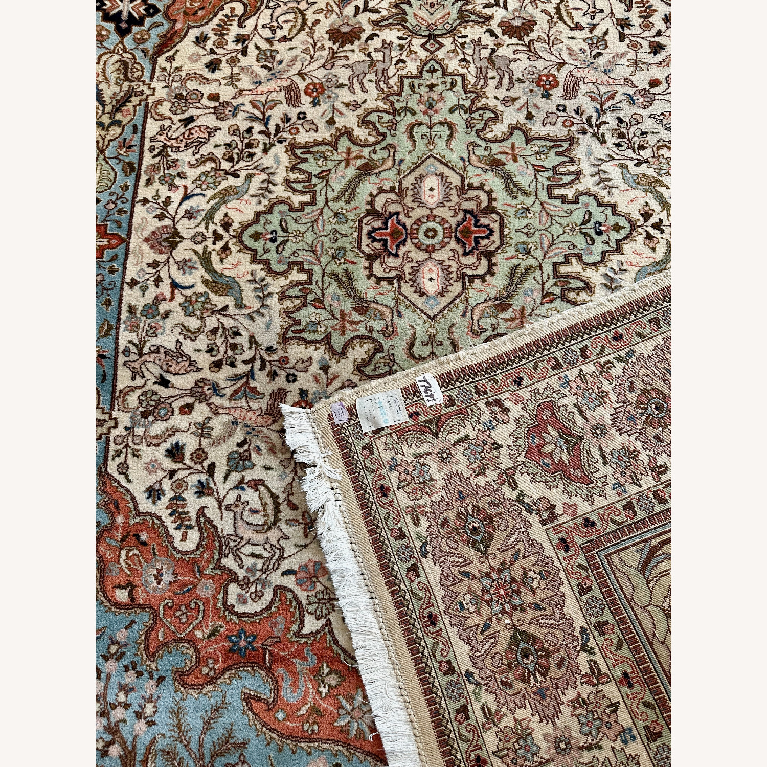 Vintage 1970s Persian Tabriz Rug 8x9 - image-5