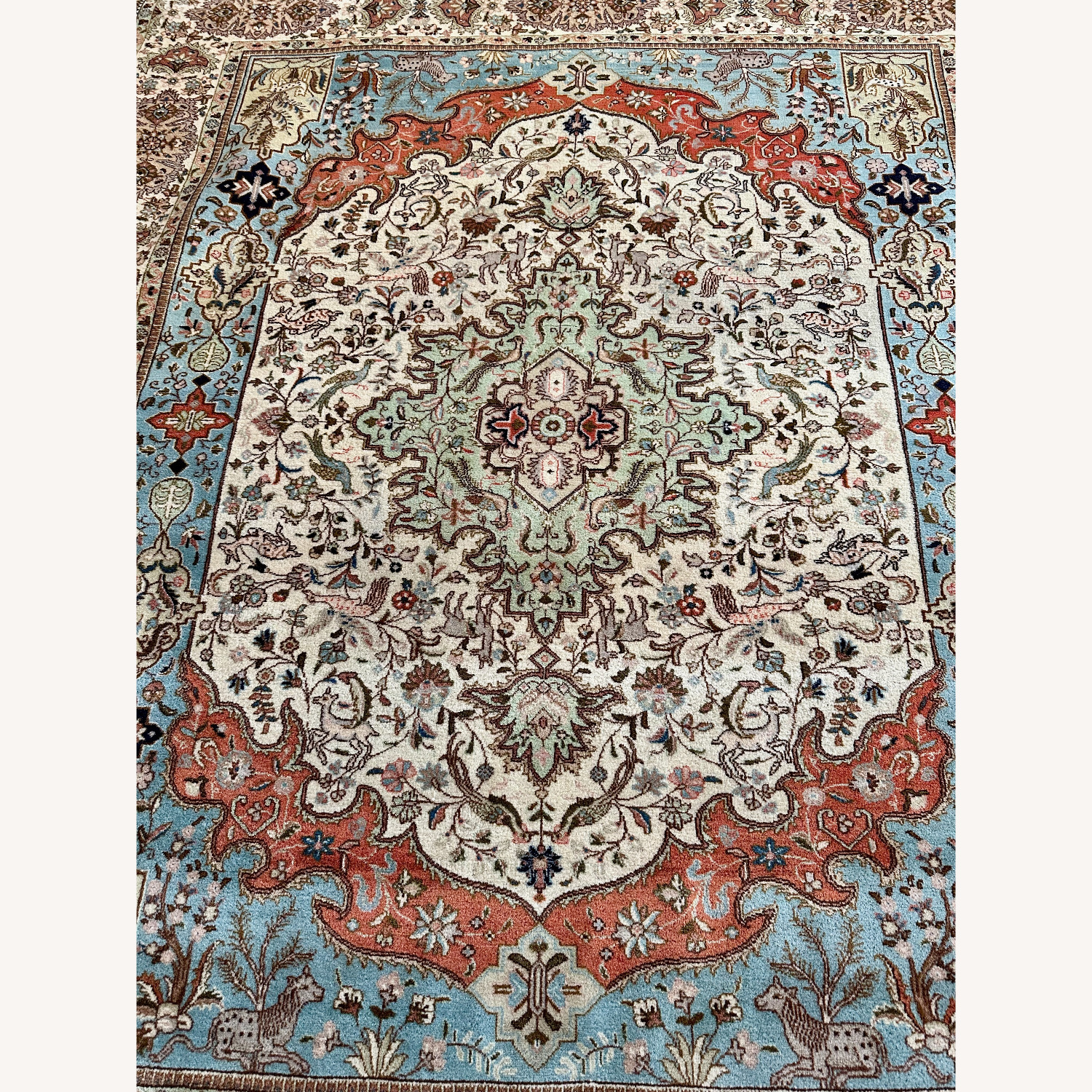 Vintage 1970s Persian Tabriz Rug 8x9 - image-2