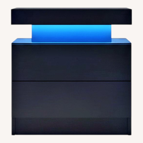 Used Wrought Iron Light Gray Wood Nightstand for sale on AptDeco