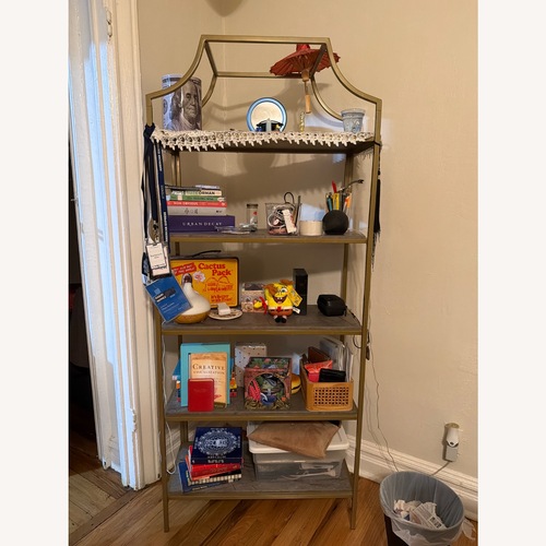 Used Wayfair Gold Bookcase for sale on AptDeco