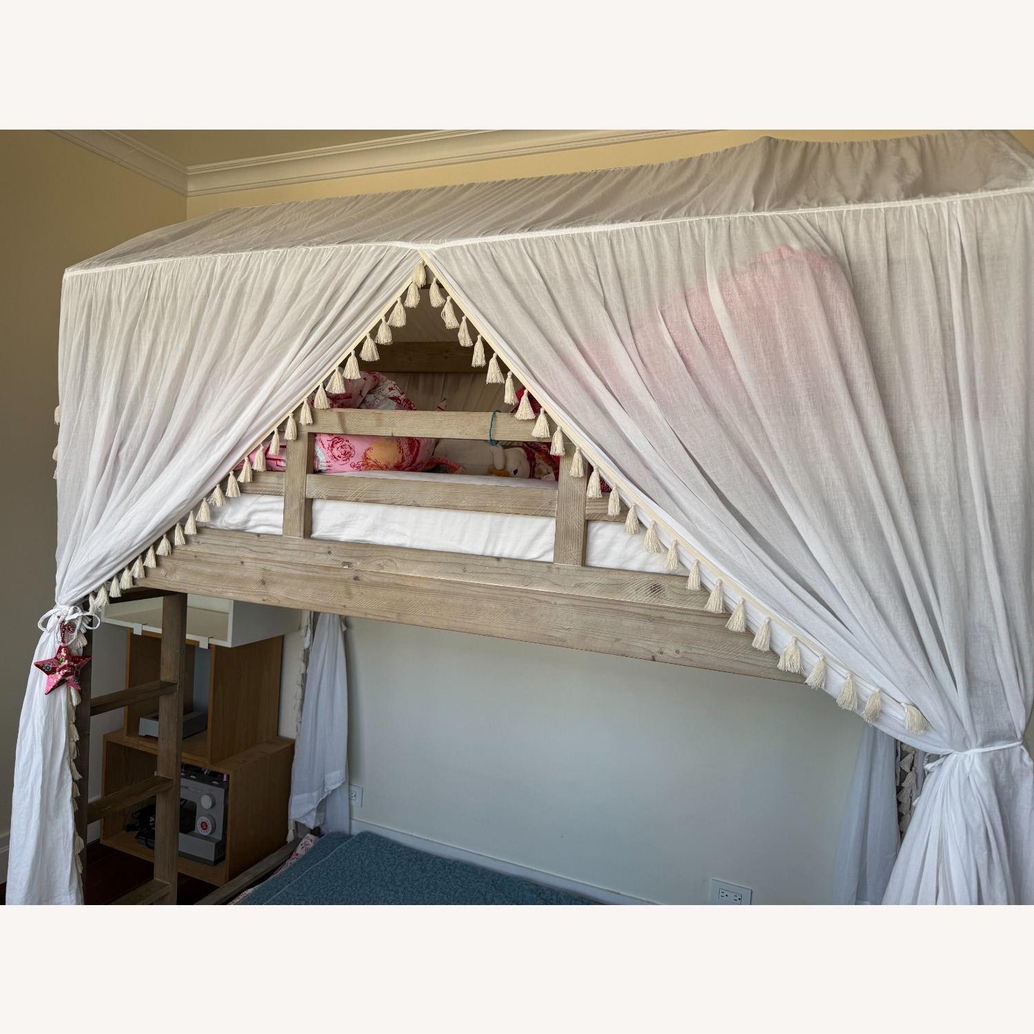 Restoration Hardware Light Gray Wood Bunk Bed - image-2