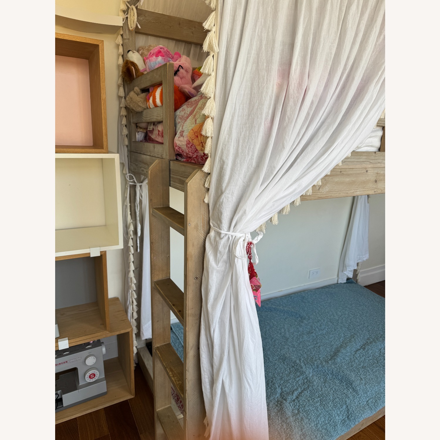 Restoration Hardware Light Gray Wood Bunk Bed - image-3