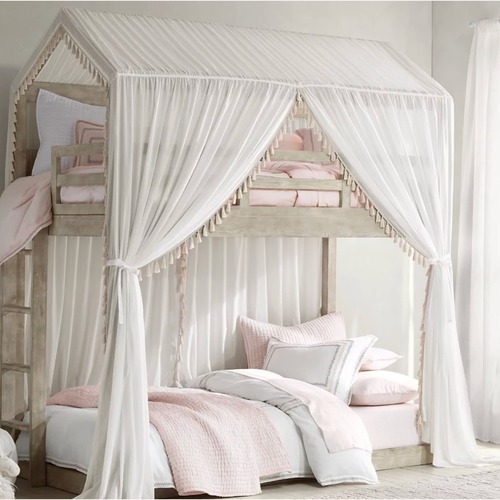 Used Restoration Hardware Light Gray Wood Bunk Bed for sale on AptDeco