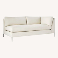 CB2 Decker Off White Chaise Lounge Sofa