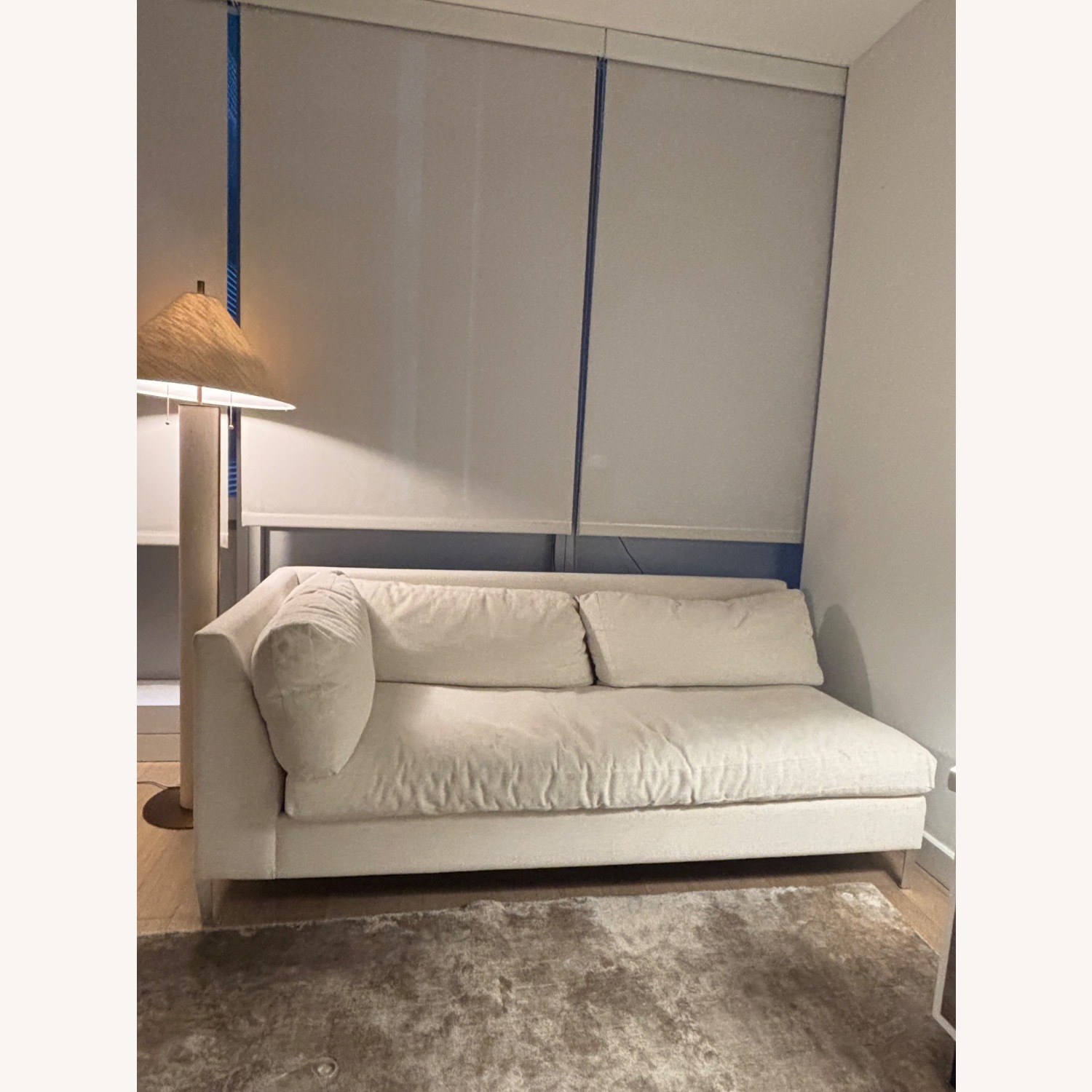 CB2 Decker Off White Chaise Lounge Sofa - image-1